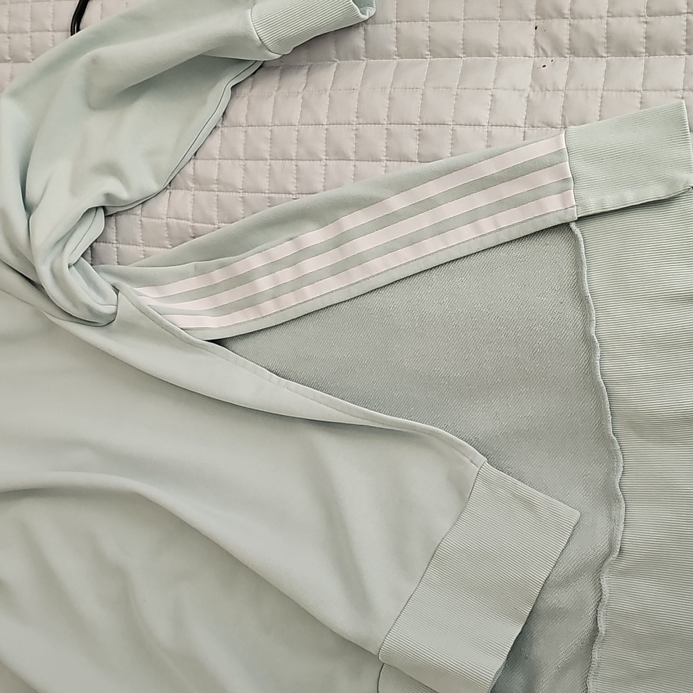 Adidas Crewneck Long Sleeve Sweatshirt, Mint Green Womens Large Oversized - Picture 6 of 8